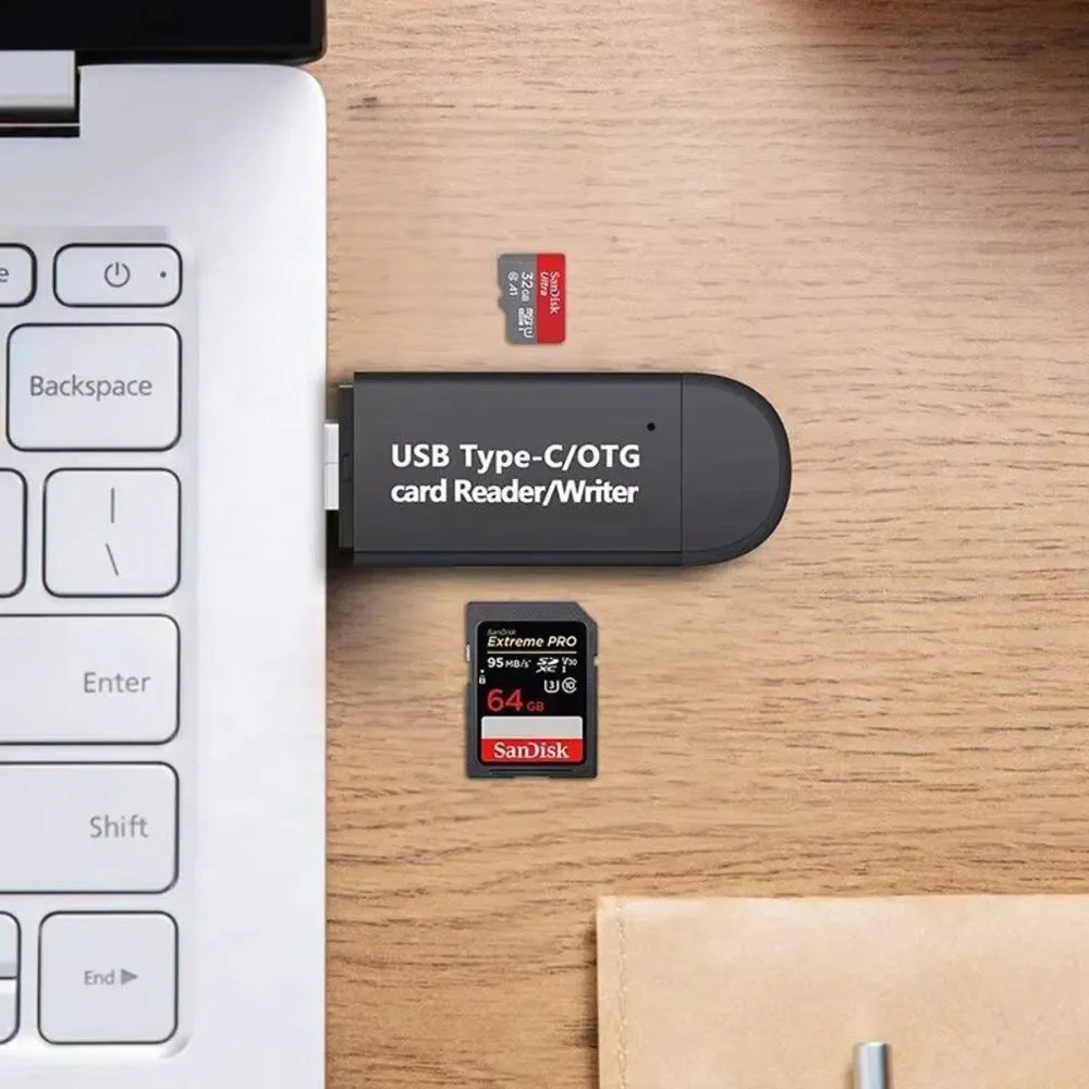 USB Type C OTG Card Reader Micro SD TF Memory Adapter Android Mac Phone PC Drone
